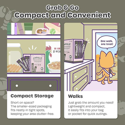 Choolip Squeeze Vita Stick Lickable Cat Treats & Dog Puree – 49-Count Liver Support Tubes, Creamy Grain-Free High-Protein Puree with Milk Thistle, Vitamin E & CoQ10 for Liver Health & Detox Support