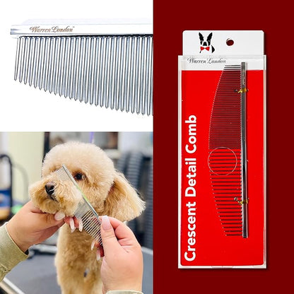 Warren London Copper Crescent Comb 6.5 inches – Premium Dog Grooming Comb for Professional-Quality Results Comfort Control Durability and Detail