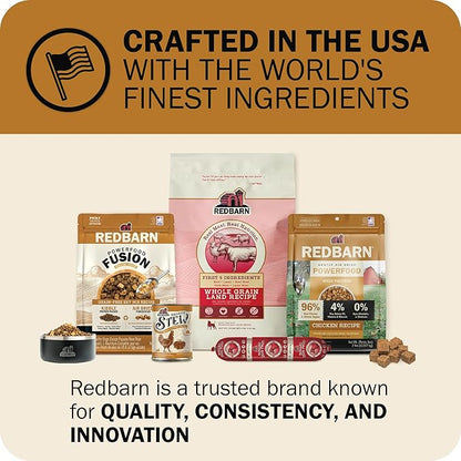 Redbarn Powerfood Fusion Air Dried Kibble Blend – Grain Free Sky Chicken Recipe – Made in USA Dry Dog Food for All Lifestages with Superfoods, Prebiotics, Postbiotics - 20lb Bag