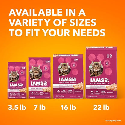 IAMS Proactive Health Adult Urinary Tract Health Dry Cat Food with Chicken, 7 lb. Bag