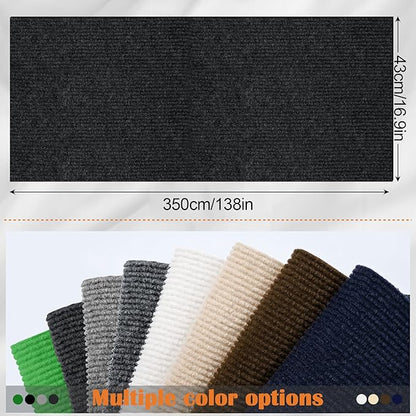 Cat Scratch Furniture Protector - 138" x 17" Trimmable Self-Adhesive Cats Claws Scratch Pads, DIY Cat Climbing Couch Protector for Scratch Post Cat Tree Replacement Indoor (Black)