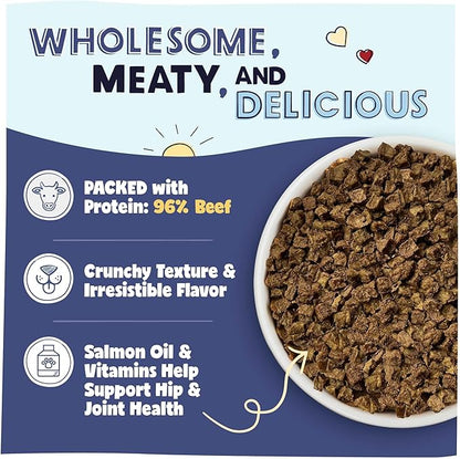 Pawstruck Air Dried Dog Food with Real Beef, Grain Free, Made in USA, Non-GMO, Vet Recommended, High Protein Limited Ingredient Full-Feed, All Breeds & Ages, 2.5oz Trial Bag