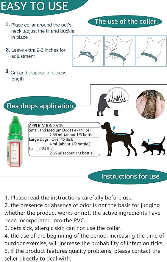 Natural Flea Treatment for Cats (2-25 lbs) | 9-Month Supply with Comb, Tick Tool & Repellent Collar, Vet-Reviewed Formula