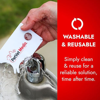 Pet Vet Tick Remover Card Wallet Sized (3 Pack) – Tick Removal Tool – Pet & Human Dog Tick Control - Safe, Pain-Free, Reliable, & Complete Removal of Big and Small Ticks – Dog Accessories