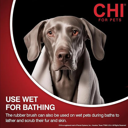 CHI for Dogs Detangling Grooming Glove - Dual-Sided Pet Glove for Wet or Dry Use - Dog Hair Remover and Deshedding Mitt for Gentle Brushing and Massaging - One Size Fits All