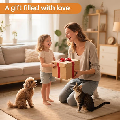 Elevated Wooden Cat Bed – 24"x15.7"x5.9" Breathable Hammock Pet Bed for Indoor/Outdoor Use, Raised Dog Lounger for Small Pets Like Kittens, Puppies, Rabbits, and Bunnies (Grey-1)