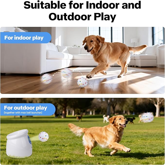 Pet Prime 2.5" ETPU Dog Balls 6-Pack,for Upgraded Max Automatic Ball Launchers,Interactive Training & Fetch Toys,Durable High-Bounce Chew-Resistant Ball for Large Dogs