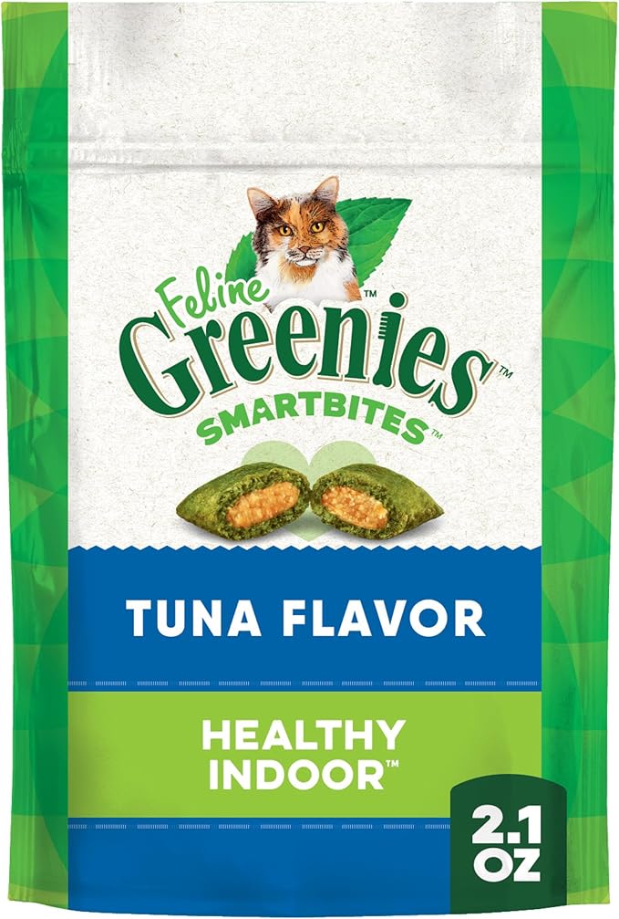 Greenies Feline Smartbites Healthy Indoor Cat Treats, Tuna Flavor, 2.1 oz. Pack