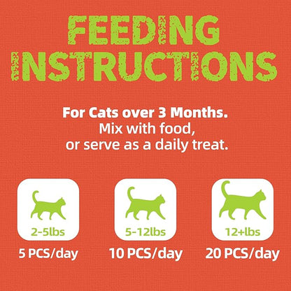 Just Try 16 OZ Carrot Cat Treats for Indoor Cats, Vitamin-Rich Natural Chicken Flavor Healthy Cat Snacks Training Biscuits Eye Health & Skin Support for Cats