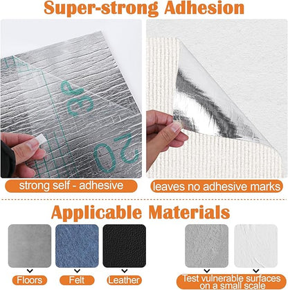 Cat Scratch Furniture Protector - 100" x 17" Trimmable Self-Adhesive Cats Claws Scratch Pads, DIY Cat Climbing Couch Protector for Scratch Post Cat Tree Replacement Indoor (Cream White)