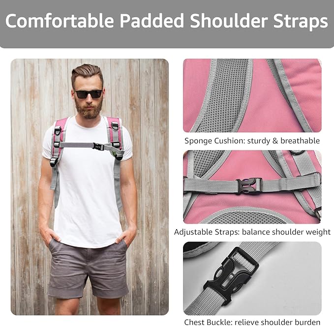 Cat Bubble Carrying Bag, Backpack Carrier for Small Medium Dogs Cats, Airline Approved Travel Space Capsule Pet Carrier Dog Hiking Backpack - Pink