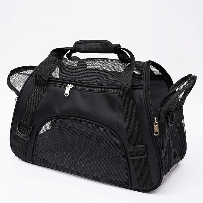 Pet Carrier Soft-Sided Carriers for Cat Carriers Dog Carrier for Small Medium Cats Dogs Puppies Pet Carrier Airline Approved Cat Dog Pet Travel Carrier (Small, Black)