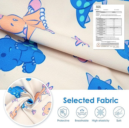 cyeollo Recovery Suit for Dogs Surgery Suit Female Spay Soft Breathable Pet Onesie Bodysuit Male Dog Neuter, Small Medium Dogs Surgical Recovery Shirt, Dinosaur, L