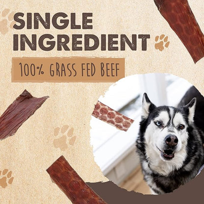 Mighty Paw Naturals Beef Gullet Jerky for Dogs | 100% Natural Beef Gullet Sticks for Small, Medium and Large Breeds. Natural Treat for Large Pets, and Puppies. Dried Dog Treats 14 oz