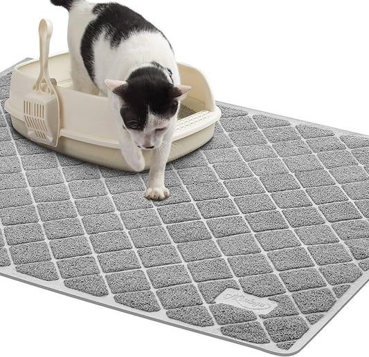 Niubya Premium Cat Litter Mat, 47" Long x 35" Wide, Non-Slip and Waterproof Design, Soft on Paws, Easy to Clean
