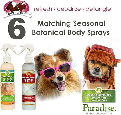 Best Shot Scentament Spa Botanical Body Splash, Detangler Spray, Body Spray for Pets, Cat and Dog Cologne Spray, Mango Maui, 8 Oz.