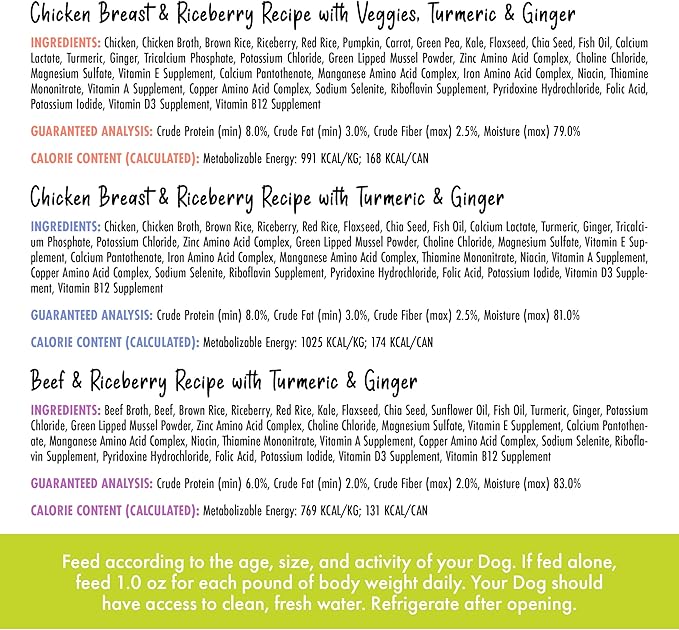 Weruva Awesome Bouncy Wet Dog Food, Magnificent Mobility Variety Pack, 6oz Can (Pack of 9)