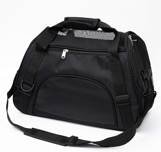 Pet Carrier Soft-Sided Carriers for Cat Carriers Dog Carrier for Small Medium Cats Dogs Puppies Pet Carrier Airline Approved Cat Dog Pet Travel Carrier (Small, Black)