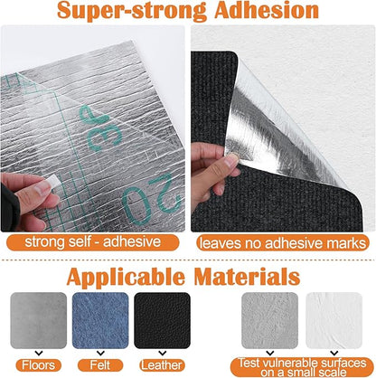 Cat Scratch Furniture Protector - 138" x 17" Trimmable Self-Adhesive Cats Claws Scratch Pads, DIY Cat Climbing Couch Protector for Scratch Post Cat Tree Replacement Indoor (Black)