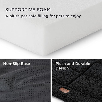 Bedsure Washable Dog Crate Bed for Medium Dogs, Soft Foam Floor Pet Mat, Versatile Lightweight Pet Crate Pad for Kennel