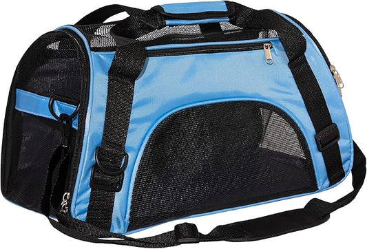 Pet Carrier Cat Cattier Soft-Sided Carriers for Small Medium Cats Dogs Puppies Pet Carrier Airline Approved Cat Dog Pet Travel Carrier (Medium, Blue)