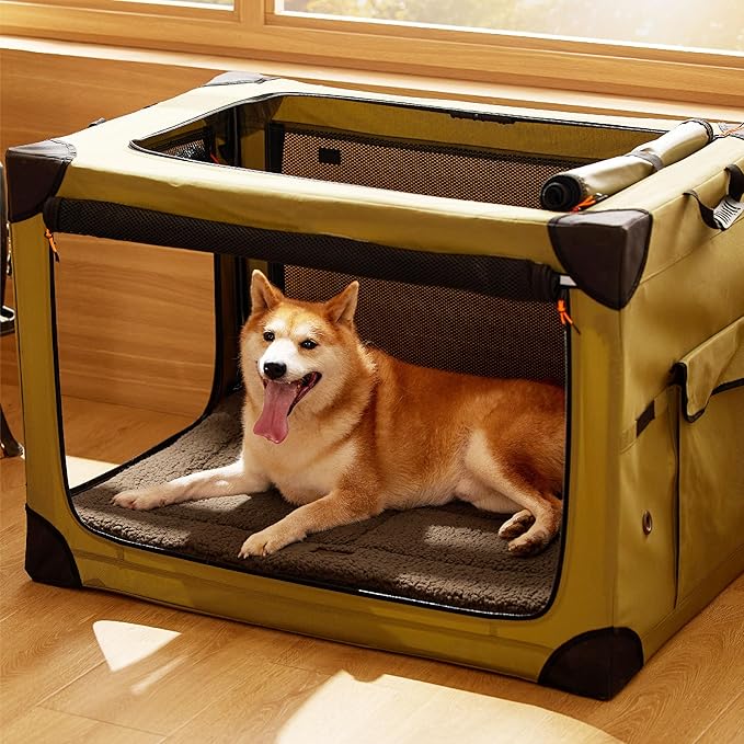 Bedsure Washable Dog Crate Bed for Large Dogs, Soft Foam Floor Pet Mat, Versatile Lightweight Pet Crate Pad for Cages