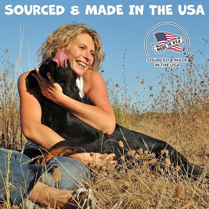 Beef Shin Bones for Dogs - Liver Coated Long Lasting Dog Chews for Aggressive Chewers - Rawhide-Free Big Bones for Large Dogs - Healthy Large Dog Bone (2 Pack)