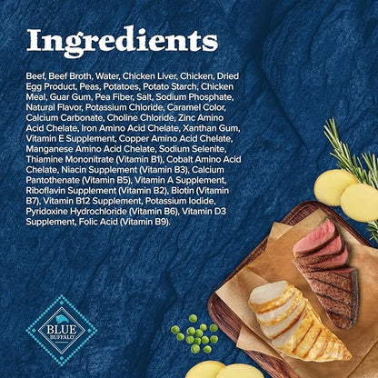 Blue Buffalo Wilderness Wolf Creek Stew Wet Dog Food, High-Protein & Grain-Free, Made with Natural Ingredients, Hearty Beef in Gravy, 12.5-oz. Cans (12 Count)