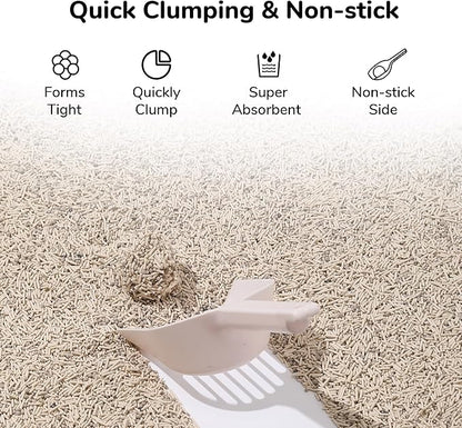 FUKUMARU Tofu Cat Litter, Strong Clumping Cat Litter Pellets, Effective Odor Control, Ultra Absorbent, Dust Free, Natural, Lightweight, Low Tracking, White Tea, 6lb x 3 Bags