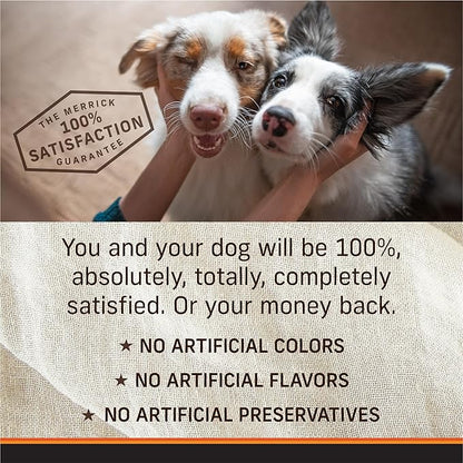 Merrick Grain Free Premium and Natural Canned Dog Food, Soft and Healthy, Real Beef and Chicken Variety Pack - (Pack of 1) 9.5 lb. Cans