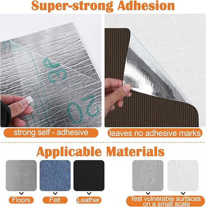 Cat Scratch Furniture Protector - 40" x 17" Trimmable Self-Adhesive Cats Claws Scratch Pads, DIY Cat Climbing Couch Protector for Scratch Post Cat Tree Replacement Indoor (Brown)