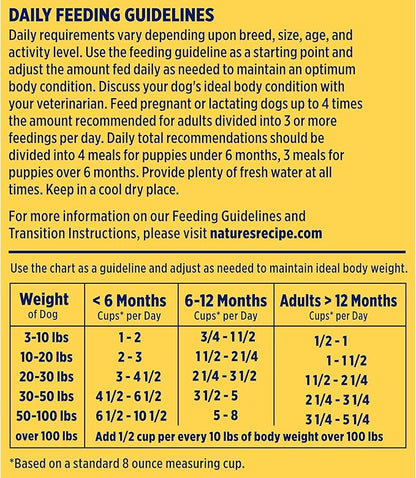 Nature's Recipe Grain Free Puppy Dry Dog Food, Chicken, Sweet Potato & Pumpkin Recipe, 4 lb. Bag