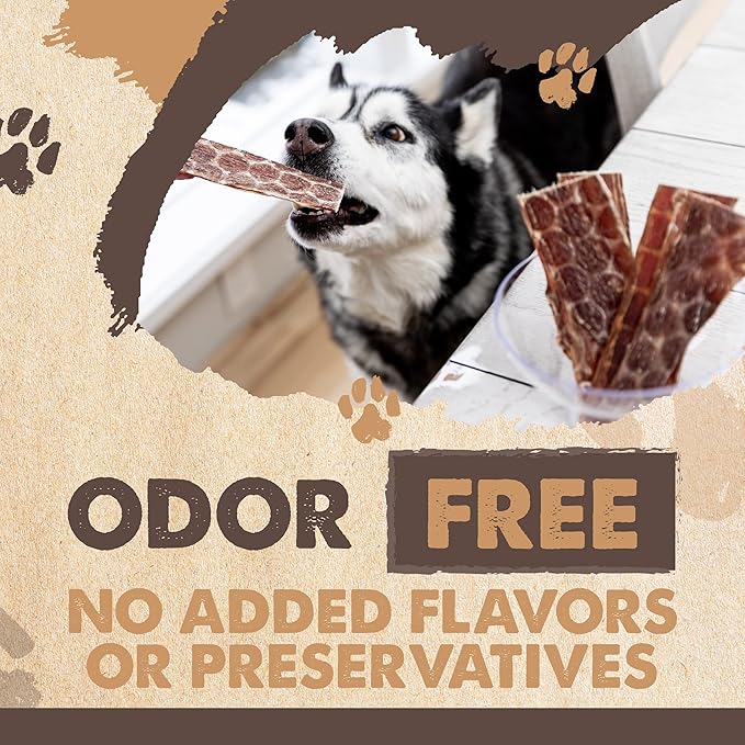 Mighty Paw Naturals Beef Gullet Jerky for Dogs | 100% Natural Beef Gullet Sticks for Small, Medium and Large Breeds. Natural Treat for Large Pets, and Puppies. Dried Dog Treats 14 oz