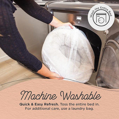 Best Friends by Sheri Cozy Cuddler Ilan Covered Cat and Dog Bed with Attached Blanket, Wheat, 24"x24"