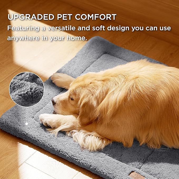 Bedsure Washable Dog Bed for Extra Large Dogs, Soft Foam Floor Pet Mat, Lightweight Travel Flat Puppy Mattress for Indoor Pet